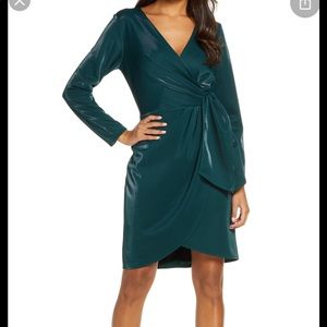 Julia Jordan Green Wrap Dress